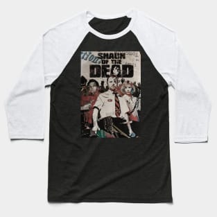 Shaun Of The Dead Newspaper Cutout Baseball T-Shirt